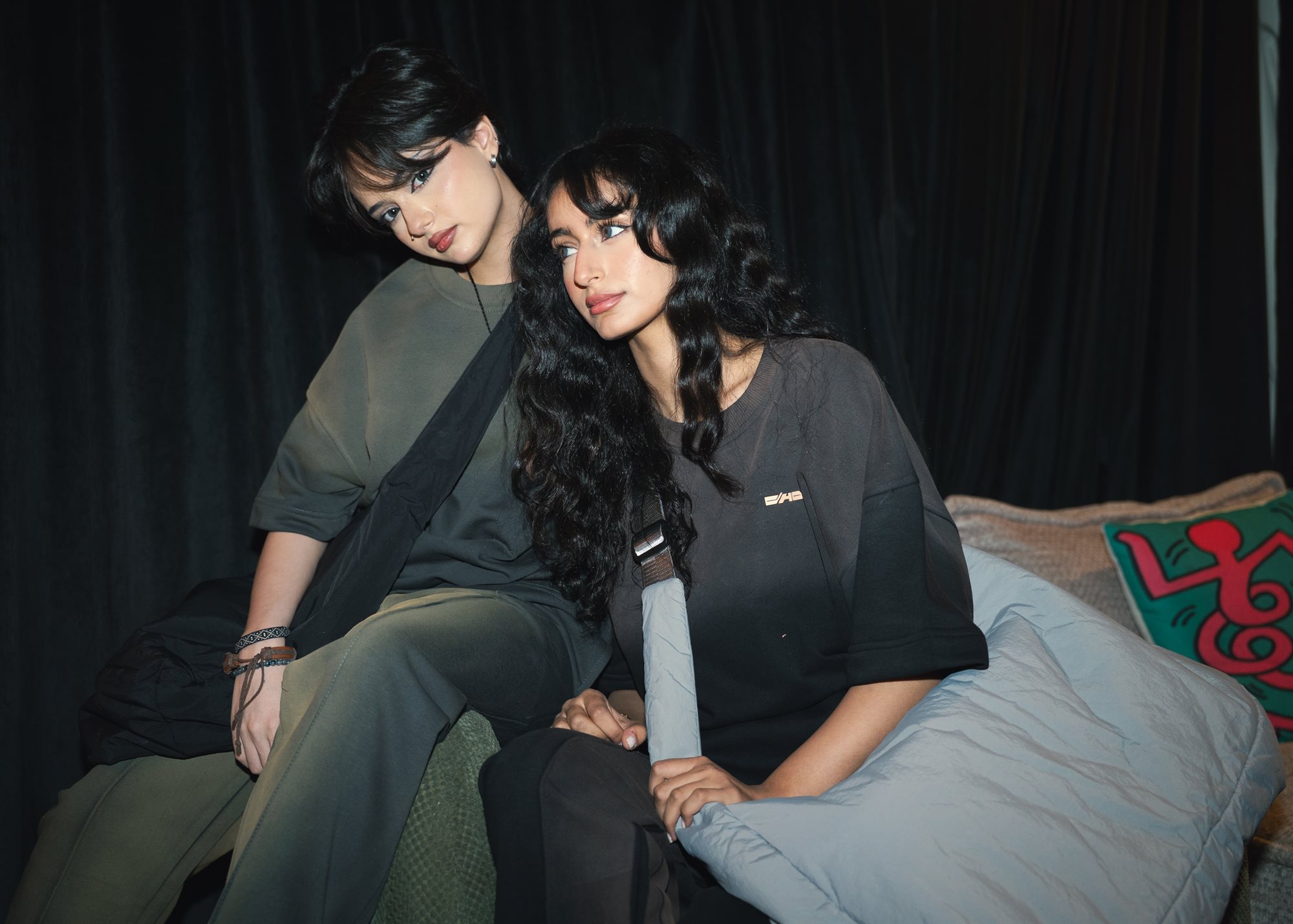Chow, intimate close-up of two models